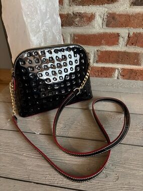 Arcadia Laura Patent Leather Crossbody Bag